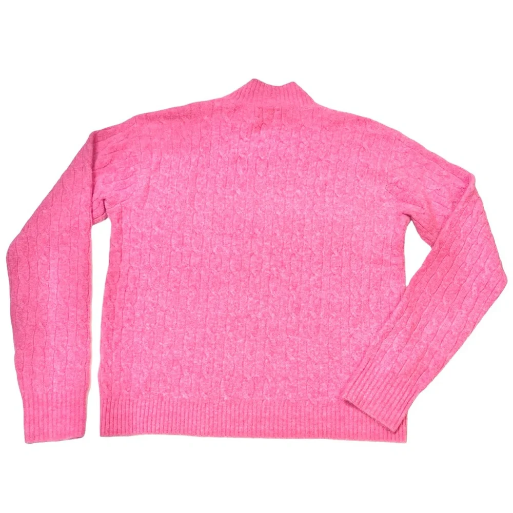 J. Crew Cable Knit Mock Neck Sweater